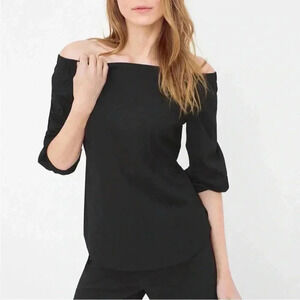 NWT White House Black Market Off-The-Shoulder
Poplin black Top - small